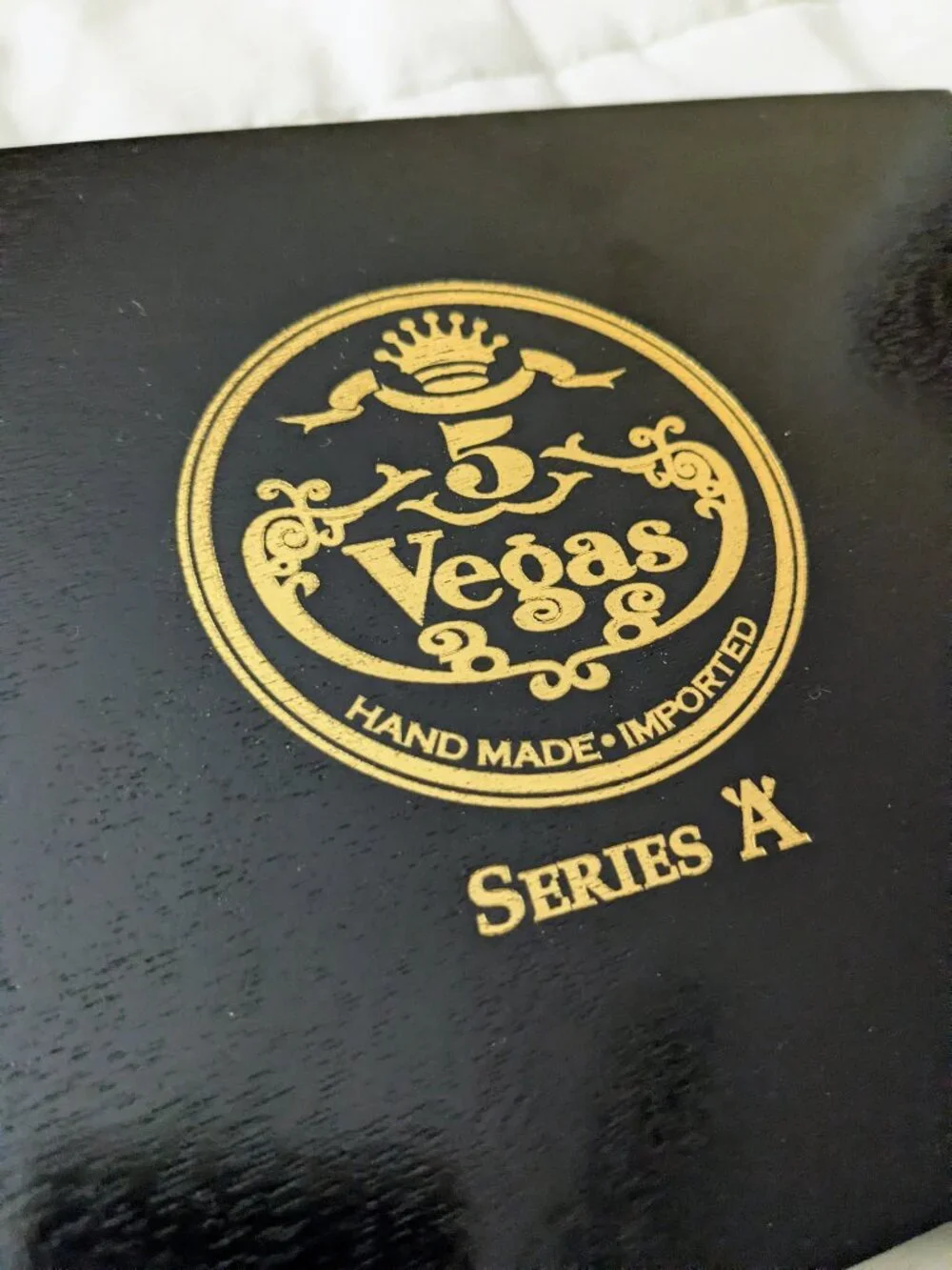 5 Vegas Series A Empty Cedar Wood Cigar Box Apotheosis Black Gold Decor Luxe